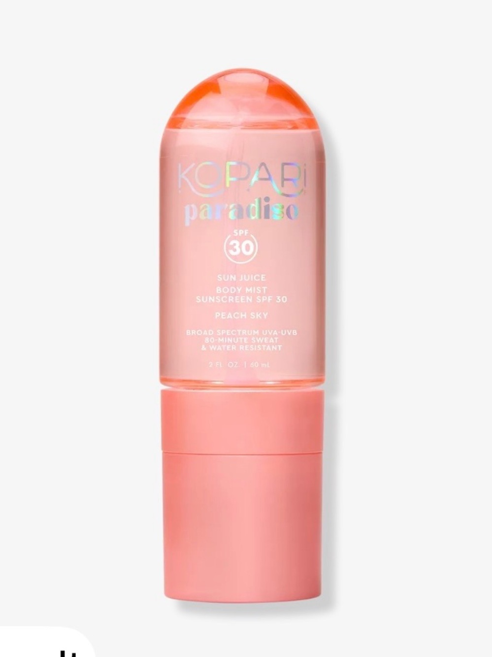 Kopari Peach Pink SPF 30 Sun Juice Body Mist Sunscreen